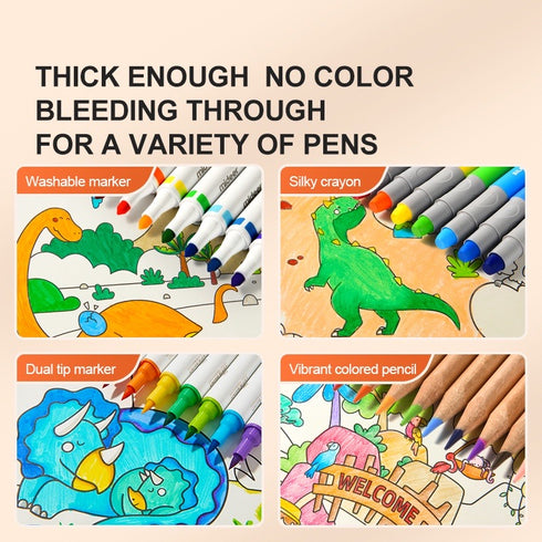 Colouring Scroll Sticker Adhesive - The Amazing Dinosaurs