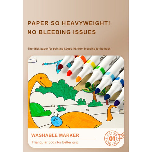 Colouring Scroll Sticker Adhesive - The Amazing Dinosaurs