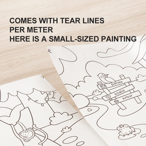 Colouring Scroll Sticker Adhesive - The Amazing Dinosaurs