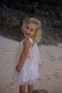 white spotty tulle princess dress handmade