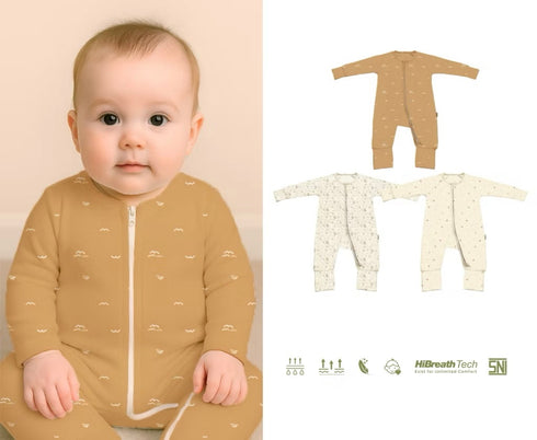 Baby Sleepsuit in Brown River