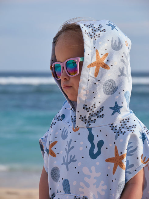 Kids Poncho Ocean
