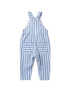 Retro kids jumpsuit blue and white stripes.