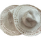 white crochet hat