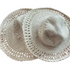 white crochet hat