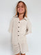 linen natural boys linen set with coconut buttons