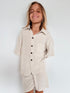 linen natural boys linen set with coconut buttons