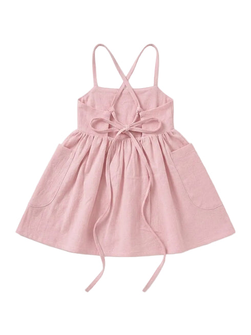 Maddison Linen Dress in Pink