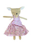 Doll with a pink floral dress