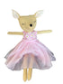 Stuffed deer toy in a pink dress