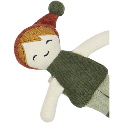 Fabelab bear pocket friend plush toy - organic cotton stuffed animal