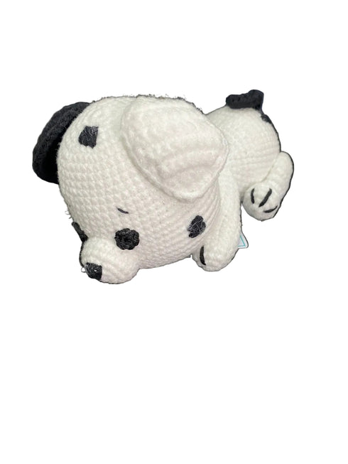White plush toy with black spots