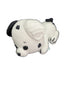 White plush toy with black spots