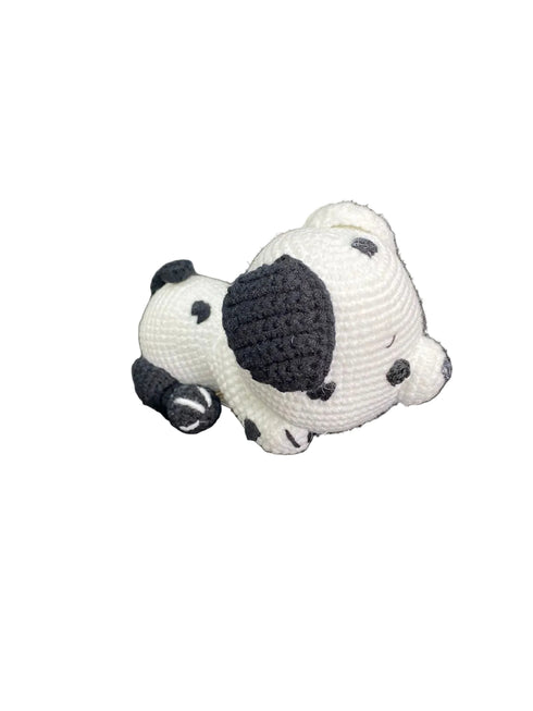 Crocheted panda toy