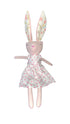 Stuffed bunny toy with a dress