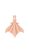 bunny snuggle blanket in peach, baby blanket, baby snuggle blanket