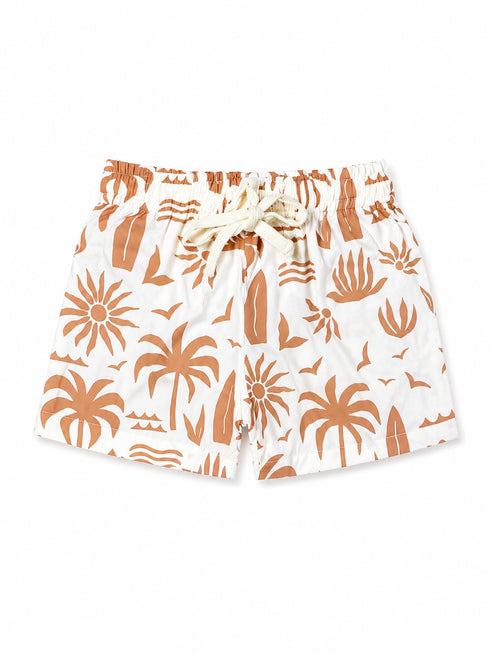 Tropical Linen Set in Brown