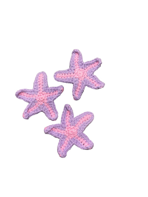 crochet starfish hair accessory