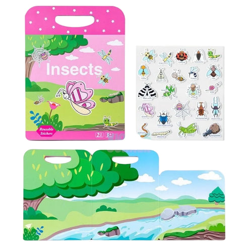 Reusable sticker book, activity book, educational book