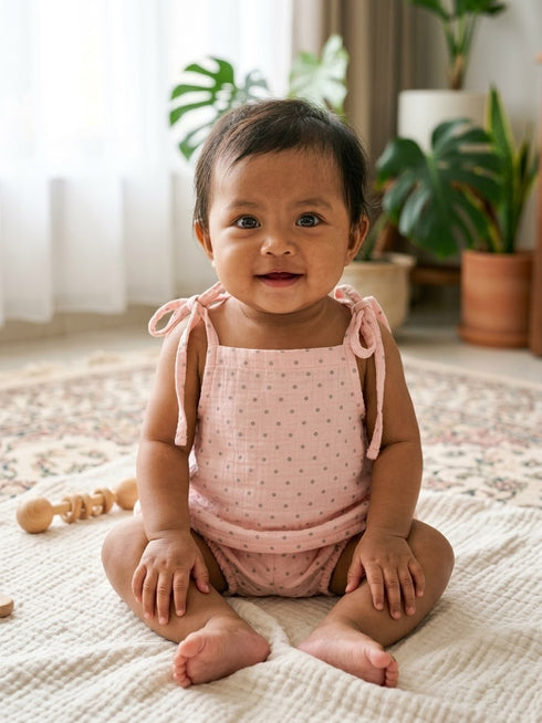 polka dots baby set, baby wear, baby sets