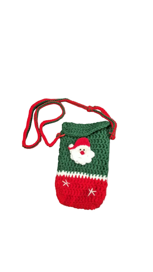 crochet bag, Christmas bag, cross bag