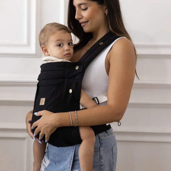 Keep Closer Comfort Fit baby carrier in black, from newborn (3.5 kg) up to 15 kg, image 1 | Bali Bubs