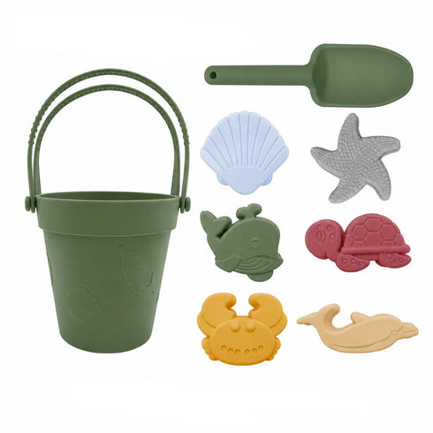 beach bucket, silicone toys