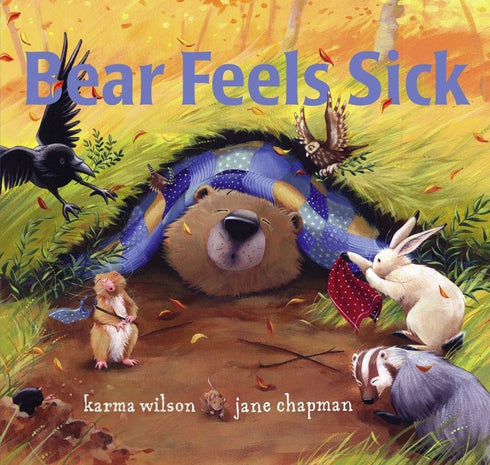 bear feels sick book, toddler book