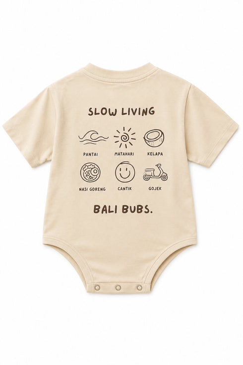 Beige Slow Living Romper