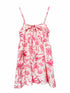 Pink floral dress on a white background