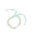 Bracelet with shell beads on a white background