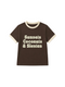 sunsets coconuts and siestas brown kids tee
