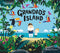 Book cover of 'Grandad's Island' with a man and child on an island surrounded by tropical birds and foliage.
