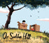 Illustrated book cover of 'On Sudden Hill' with two children in cardboard boxes under a tree.