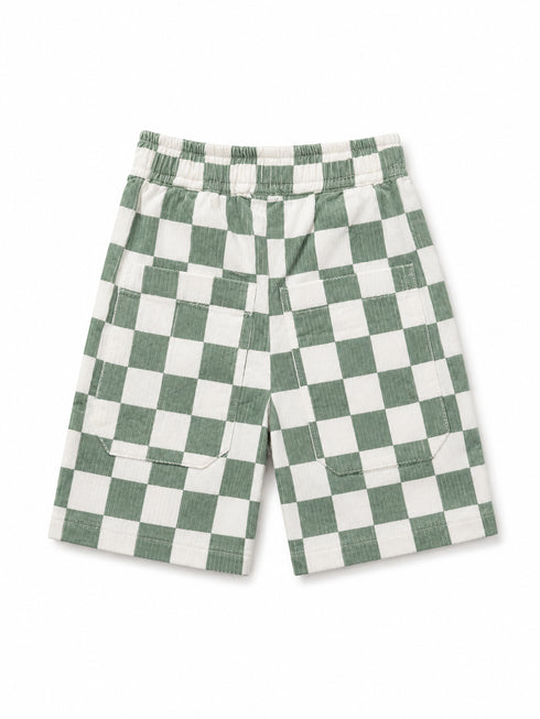 corduroy checkered shorts