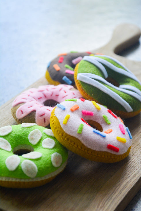 Playfood Felt Toys Colorful Donuts