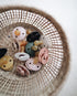 Basket of BIBS Colour pacifiers in mixed colours