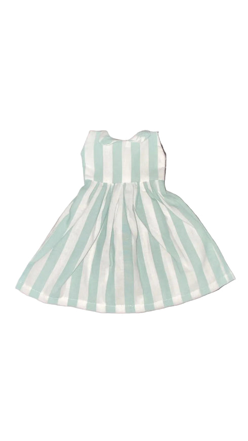 Striped dress on a white beground