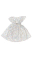 White dress with bow on a white beground