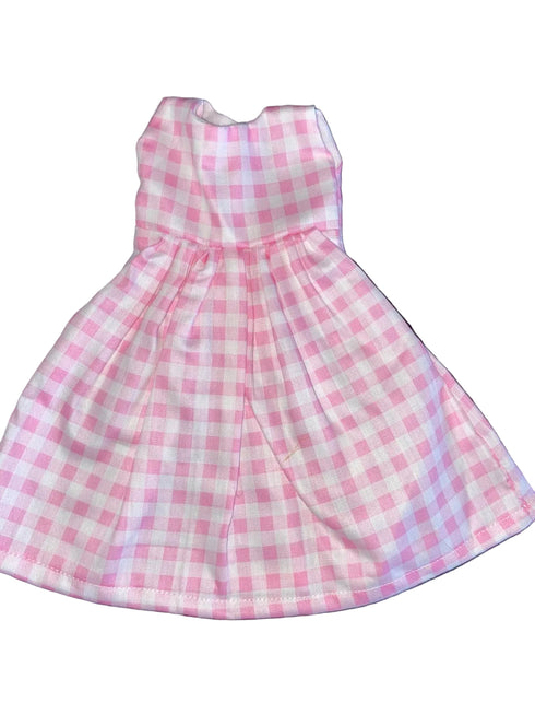 Pink and white checkered dress