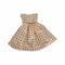 yellow and white gingham dress