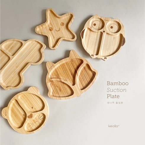 Organic Bamboo Suction Plate
