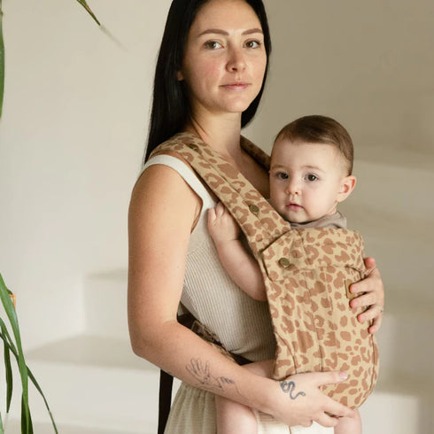 Baby Front Carrier in Latte Leopard