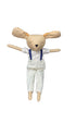 Stuffed animal toy with bunny ears sitting