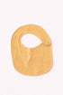 Yellow baby bib on a white background