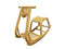 Bamboo rocking chair on a white background