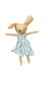Stuffed animal toy with a striped dress