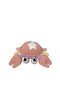 Crocheted pink crab toy