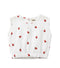 cropped top in strawberry print linen