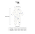 Size guide diagram for a baby one-piece sleeper from Memory Life, showing front and back measurements in centimeters with a size guide table below.